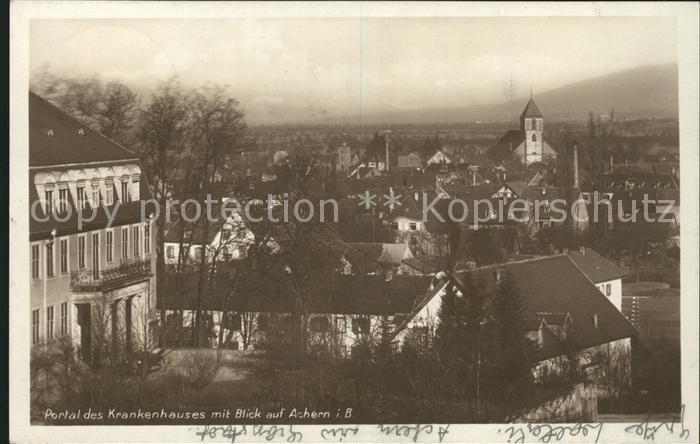 Achern Baden Stadtblick mit Krankenhaus