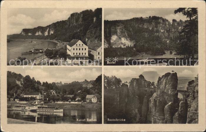 Rathen Saechsische Schweiz Bastei Strandpartie Basteibruecke