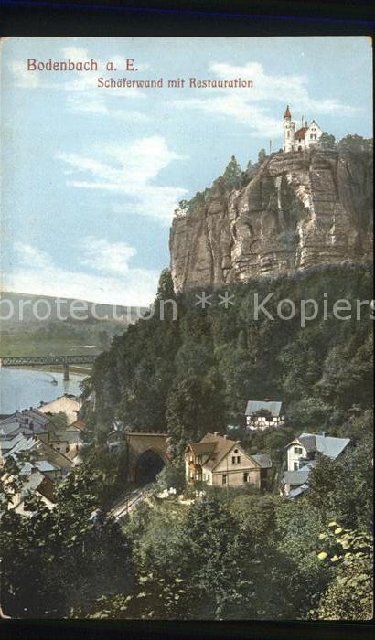 Bodenbach-Tetschen Boehmen Schäferwand mit Restauration
