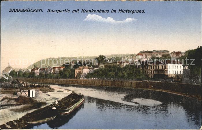 SAARBRueCKEN Saarland Saarpartie mit Krankenhaus