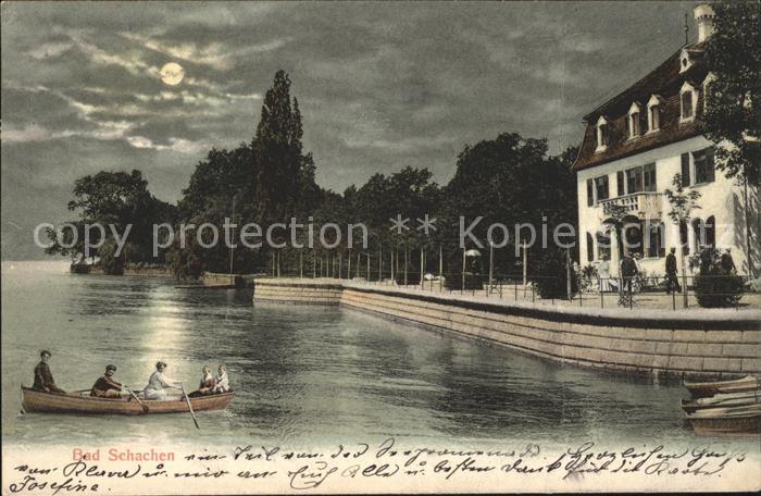 Bad Schachen Lindau Bootspartie im Mondschein