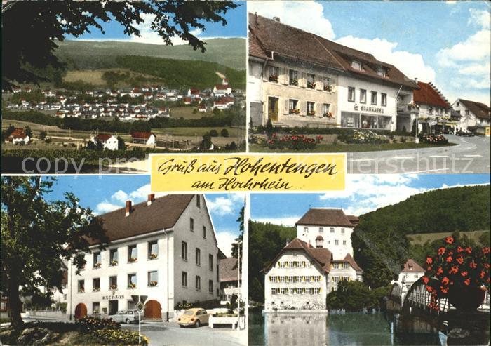 Hohentengen Hochrhein Panorama Strassenpartie Rathaus Weiher