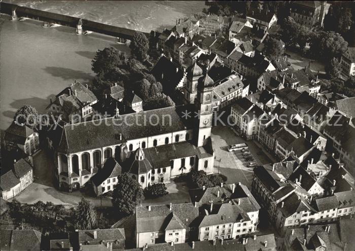 Saeckingen Rhein St Fridolins Muenster Fliegeraufnahme