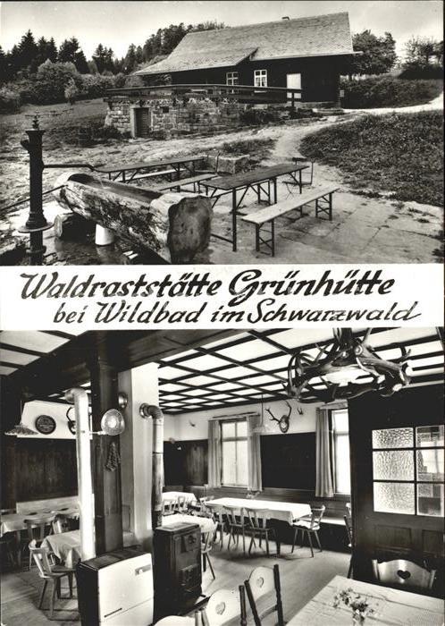 Wildbad Schwarzwald Waldraststaette Gruenhuette