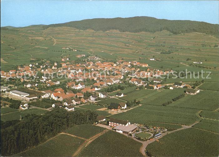 Bischoffingen im Kaiserstuhl Fliegeraufnahme