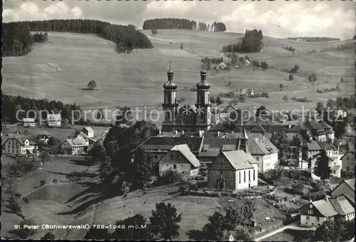 St Peter Schwarzwald Ortsansicht Kirche