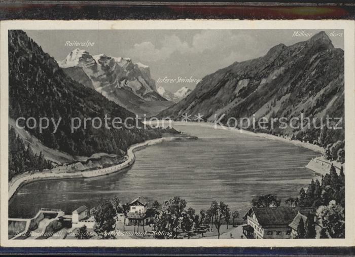 Bad Reichenhall Saalachsee mit Restaurant Kibling Reiteralpe und Loferer Steinbe