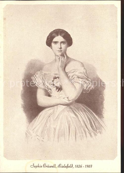 BIELEFELD  CITY Sophie Cruewell 1826 bis 1907 Portrait
