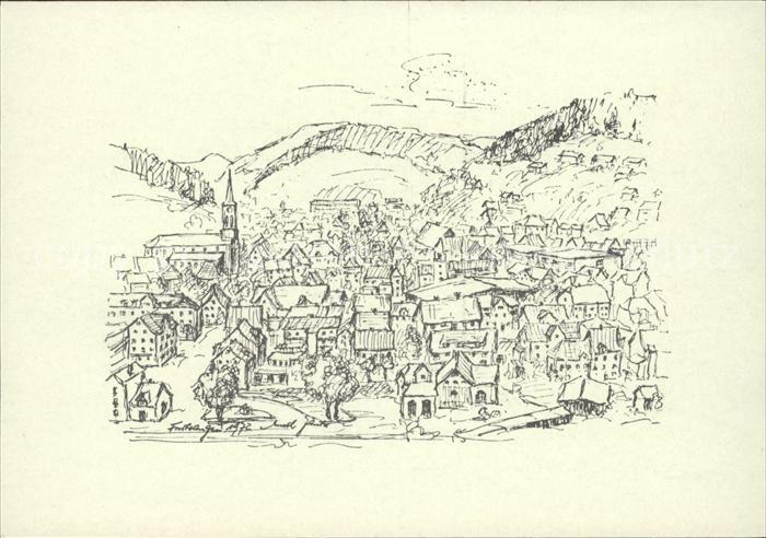 Furtwangen Staedtebild Zeichnung