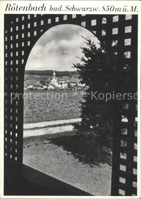 Roetenbach Baden Ortsblick Wasserfall