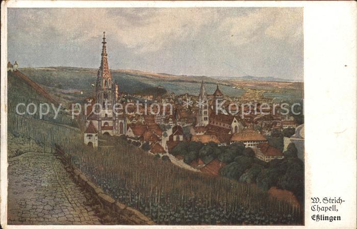 Esslingen Neckar Kuenstlerkarte Walter Strich-Chapell