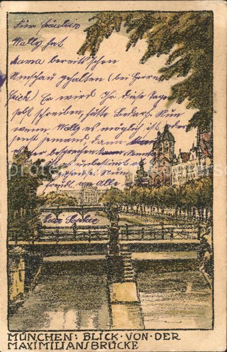 Muenchen Bayern Lithographie