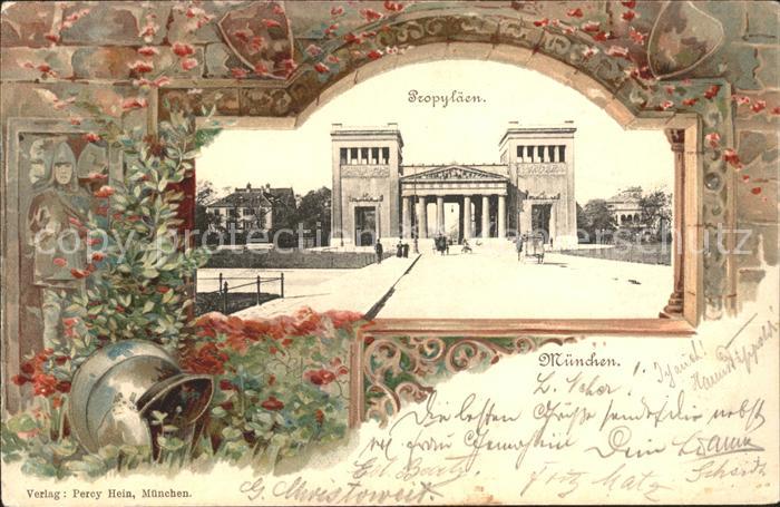 Muenchen Bayern Propylaeen Litho