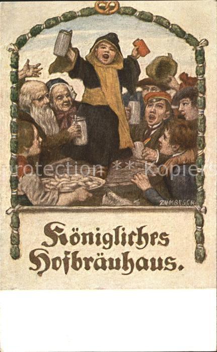 Muenchen Bayern Hofbraeuhaus Kuenstlerkarte Zumbusch Muenchner Kindl