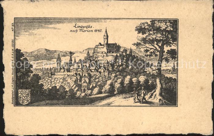 Lindenfels Odenwald nach Merian 1640