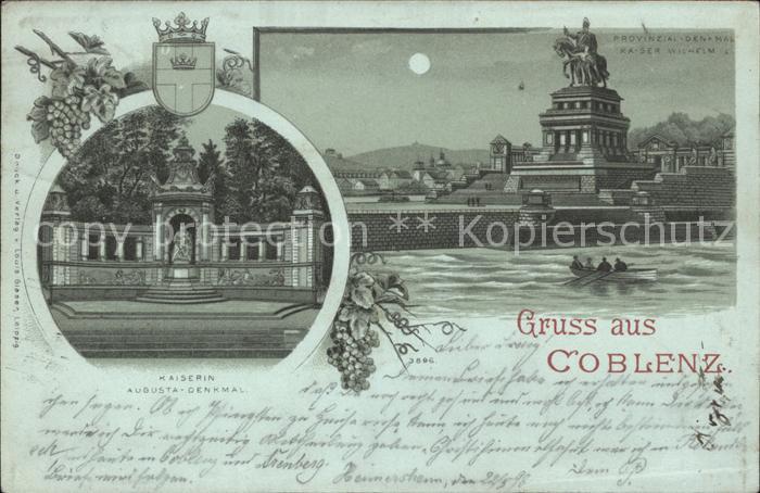 Koblenz Rhein Kaiserin Augusta-Denkmal Provinzial-Denkmal Kaiser Wilhelm I.