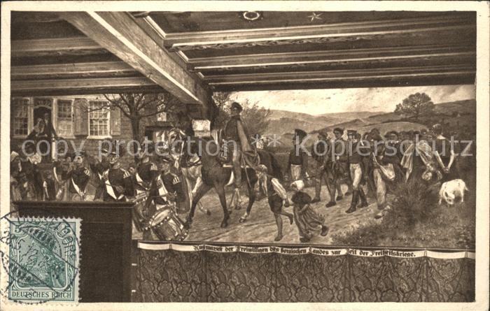 Burg Wupper Ausmarsch Freiheitskrieg Schlossbau-Verein