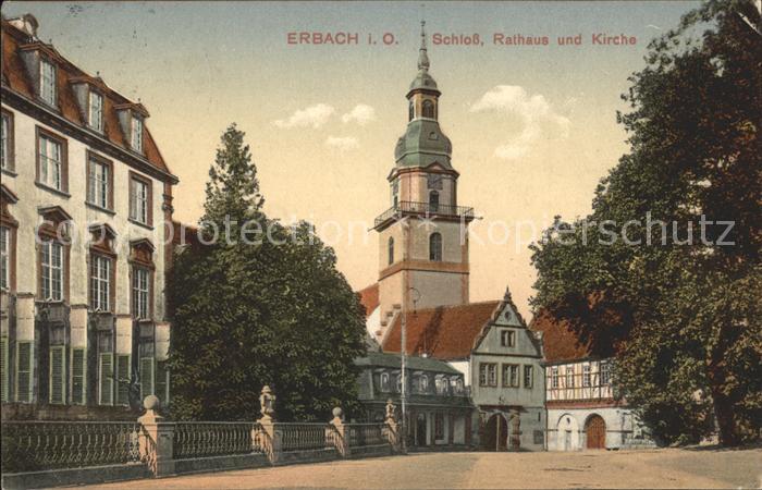 Erbach Odenwald Schloss Rathaus Kirche