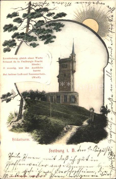 Freiburg Breisgau Hildaturm Gedicht Bahnpost