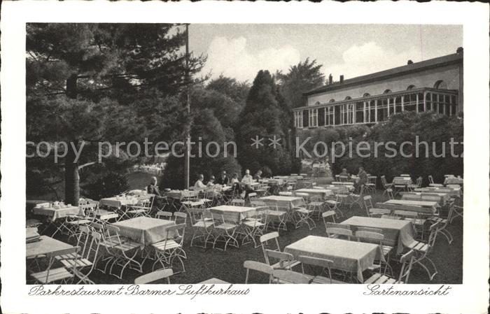 WUPPERTAL NRW Parkrestaurant Barmer Luftkurhaus  Gartenansicht