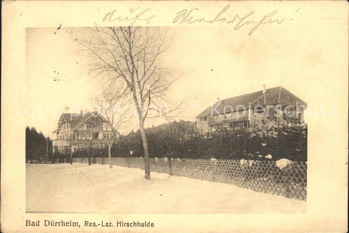 Bad Duerrheim Reservelazarett Hirschhalde