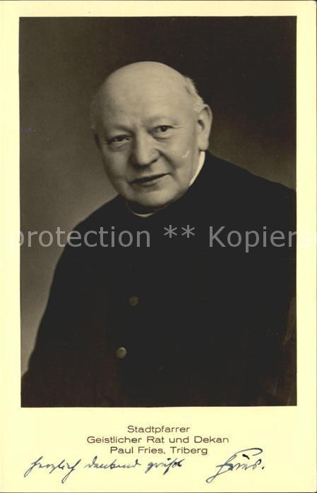Triberg Schwarzwald Stadtpfarrer Geistlicher Rat Dekan Paul Fries