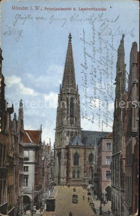 Muenster Westfalen Prinzipalmarkt Lambertikirche