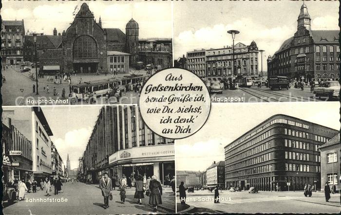 GELSENKIRCHEN NRW Hauptbahnhof Bahnhofstrasse Hans-Sachs-Haus Hauptpost