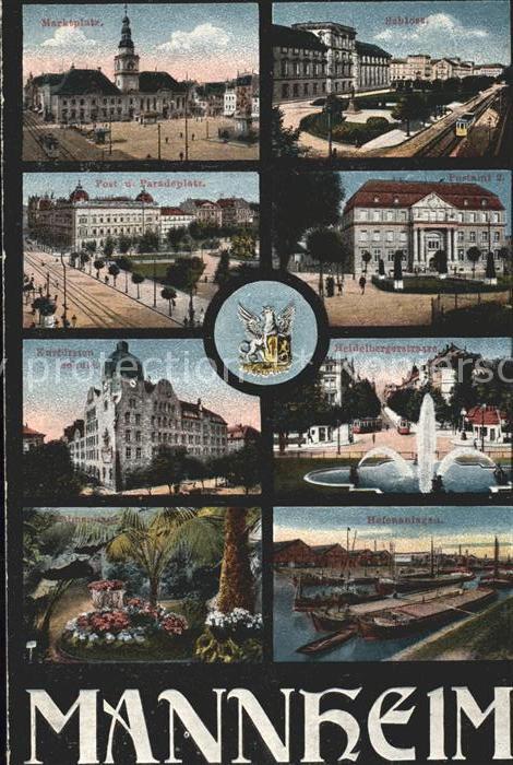 MANNHEIM BW Heidebergerstrasse Postamt Kirfuerstenschule Palmenhaus