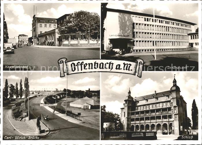 Offenbach Main Hauptbahnhof Landratsamt Schloss Carl-Ulrich-Bruecke