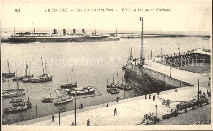 Dampfer Oceanliner Le Havre Avant-Port