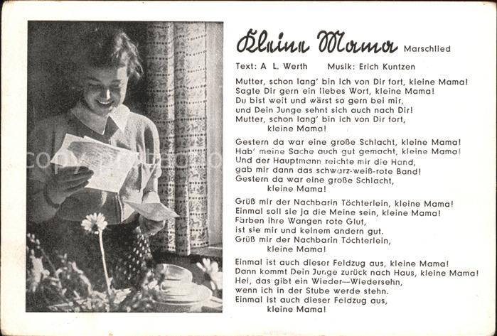 Liederkarte Kleine Mama Marschlied