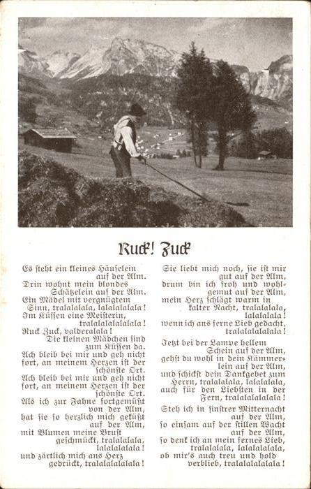 Liederkarte Ruck Zuck Landwirtschaft