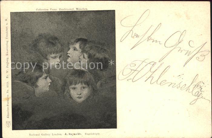 Kuenstlerkarte J. Reynolds Engelskoepfe National Gallery London