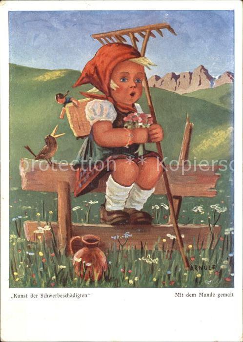 Arnulf Mundbemalung Kind Landwirtschaft Rechen Puppe Rabe Nr. 120