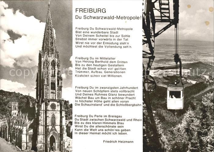 Seilbahn Muenster Freiburg im Breisgau Gedicht Friedrich Heizmann