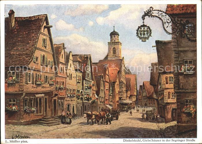Moessler L. Dinkelsbuehl Giebelhaeuser Segringer Strasse