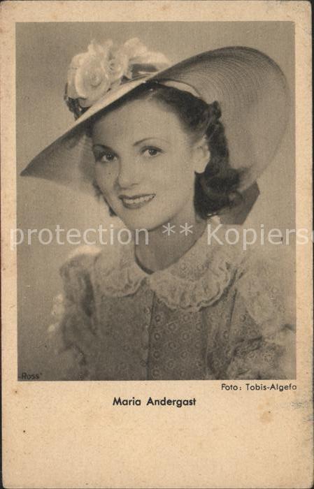 Schauspieler Maria Andergast Foto Tobis-Algefa