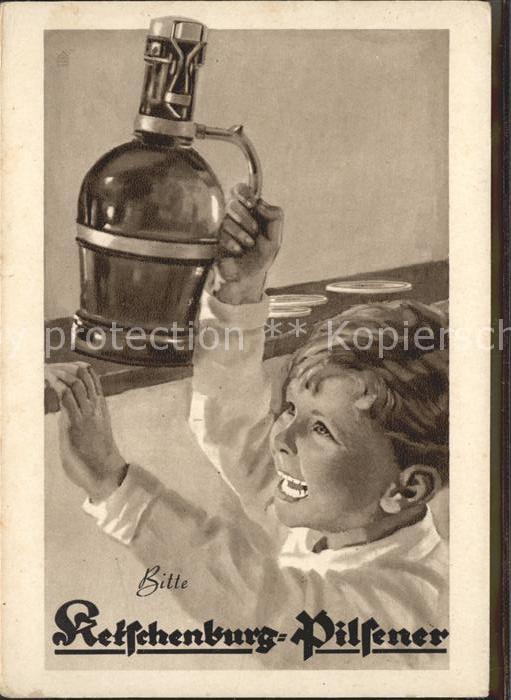Bier Ketschenburg-Pilsener Kind Werbung