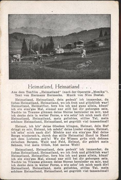Liederkarte Heimatland Heimatland