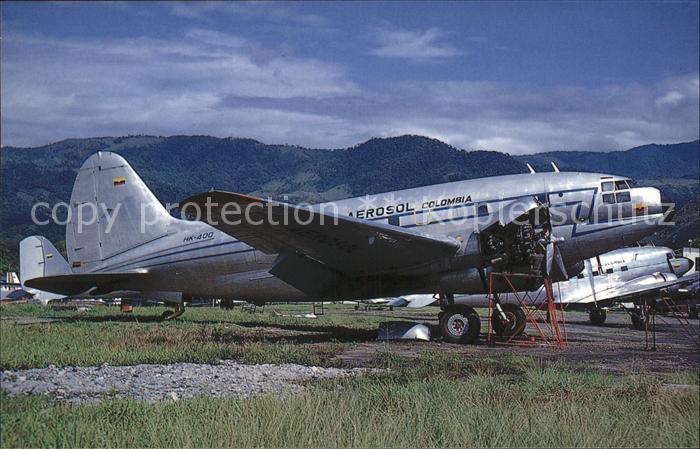 Flugzeuge Zivil Aerosol Colombia Curtiss C.46F HK-400 c/n 22468