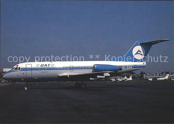 Flugzeuge Zivil DAT Delta Air Transport Fokker F28 OO-DJA