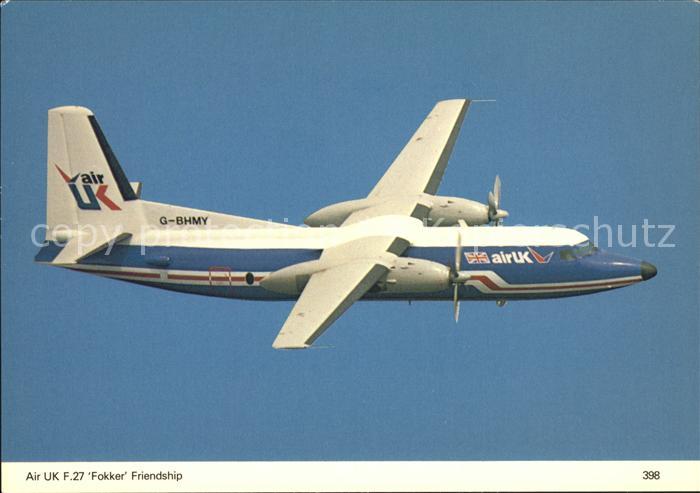 Flugzeuge Zivil Air UK F.27 Fokker Friendship G-BHMY