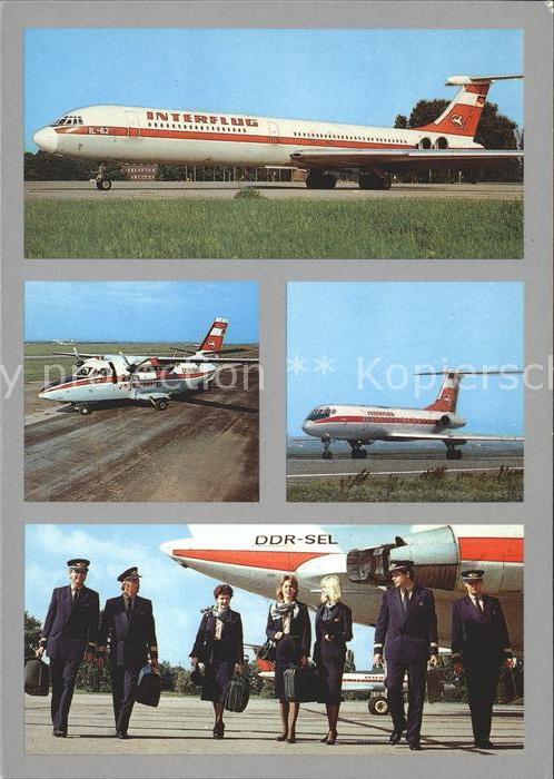Flugzeuge Zivil Interflug DDR-SEL Flugpersonal