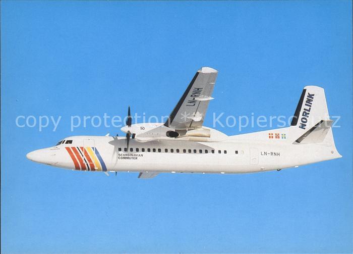 Flugzeuge Zivil SAS Scandinavian Commuter Fokker 50 LN-RNH