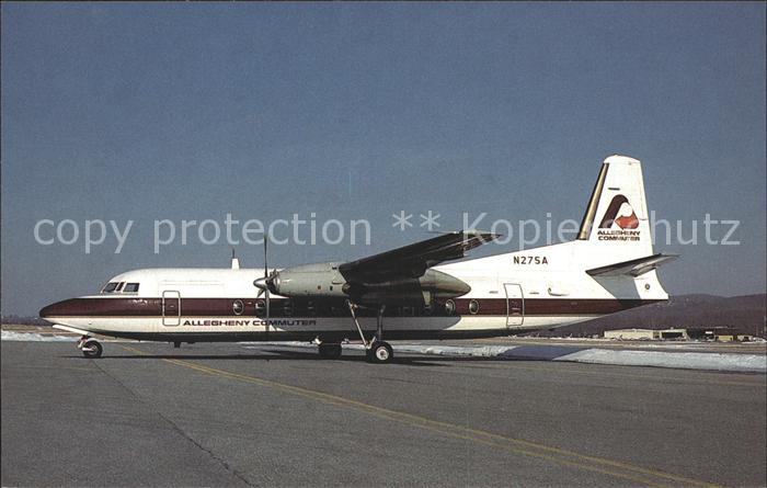 Flugzeuge Zivil Allegheny Commuter Suburban Airlines Fokker F27-500 Friendship N