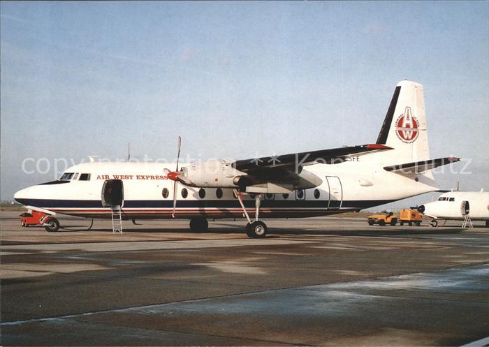 Flugzeuge Zivil Air West Express Fokker F27 Mk200 c/n 10186