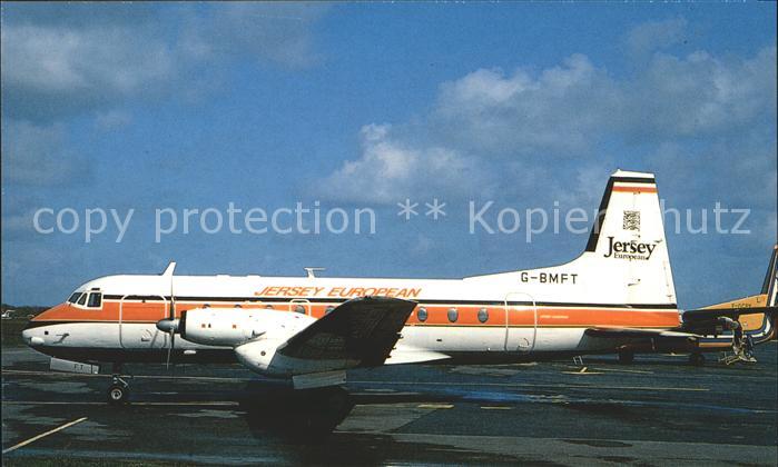 Flugzeuge Zivil Jersey European Airways HS-748 G-BMFT