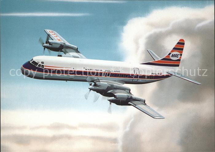 Flugzeuge Zivil Martinari Holland Lockheed L-188C Electra PH-LLG