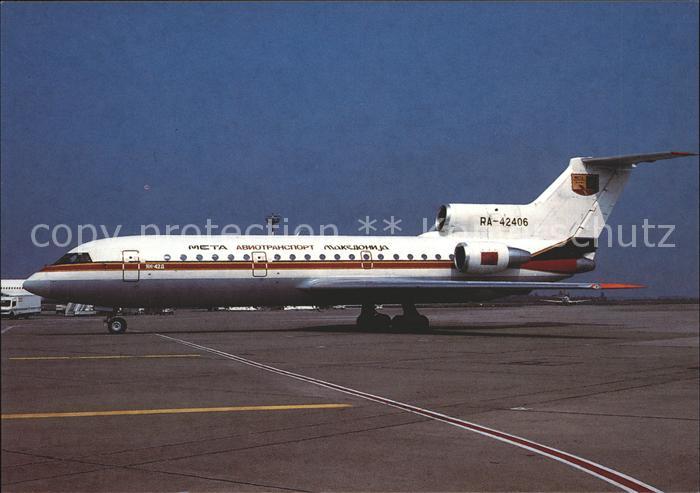 Flugzeuge Zivil Meta Aviotransport Macedonia Yakolev YAK-42D RA-42406